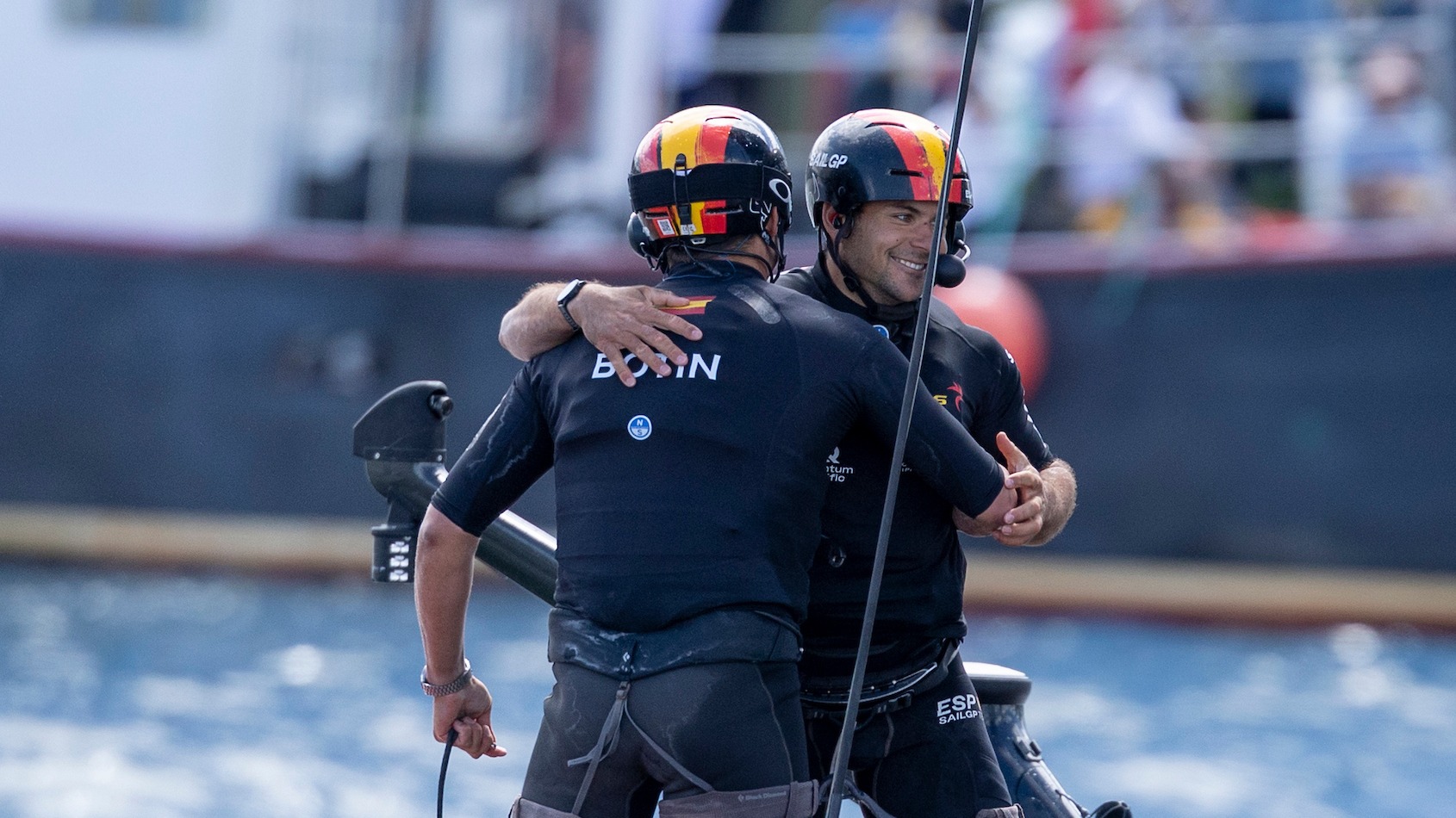 Los Gallos da Espanha vencendo o SailGP Halifax 2026