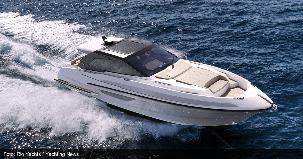 Render do novo Rio Yachts Sport Coupé 50, world boat com estreia em Cannes